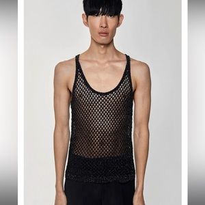 SALT MURPHY NEW Men’s Extra Small Knitted Metallic Tank